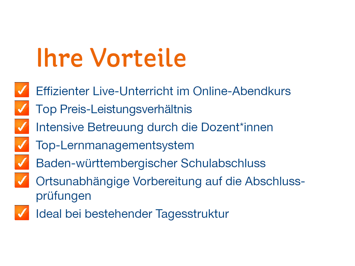 Online Abend Kurs Mittlere Reife In Ba Wu Privatakademie